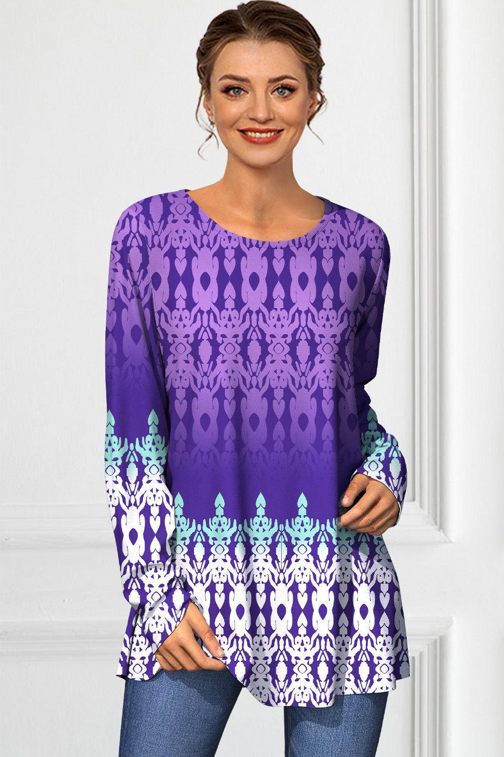 T-shirt Hip Hop Series Printed Women's Street Long Sleeve