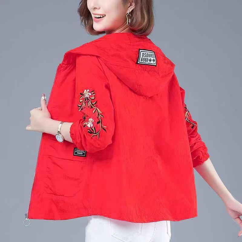 Breathable Sun Protection Clothing Women's Loose Middle-aged Mom Short Coat