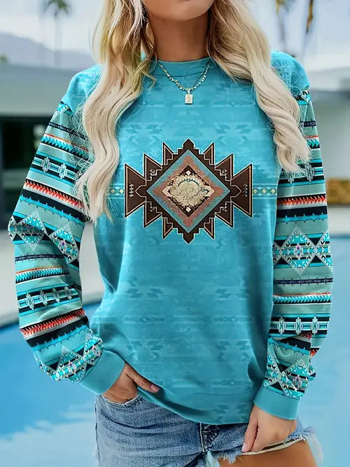 Fashion Casual Printed Long Sleeve Women