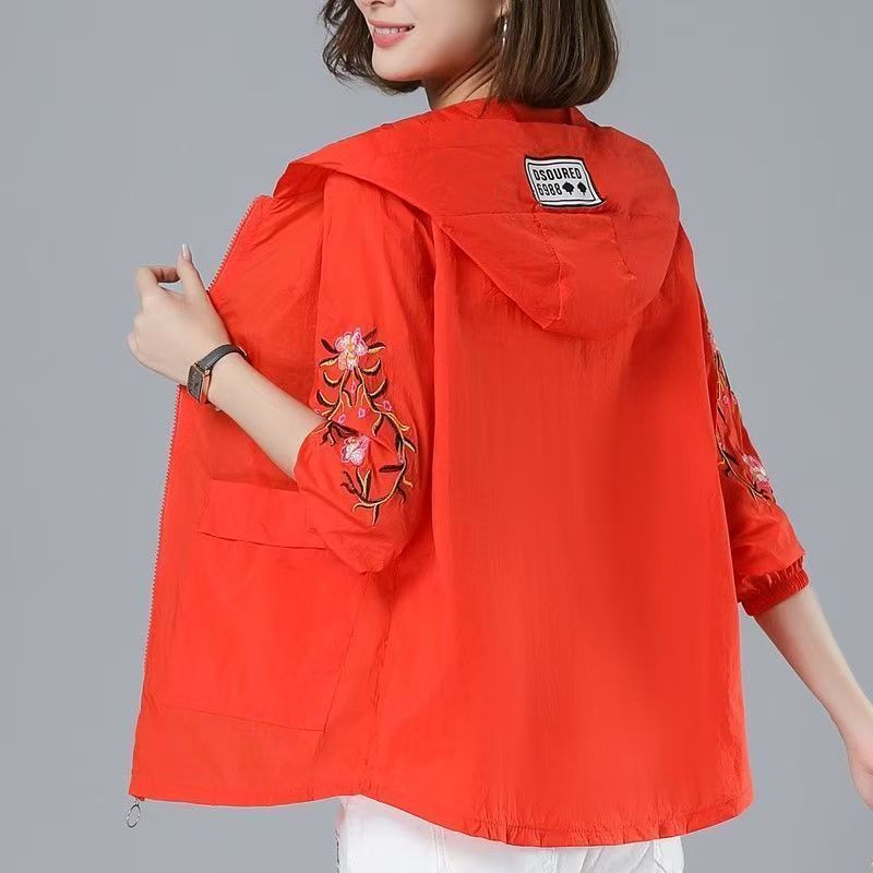 Breathable Sun Protection Clothing Women's Loose Middle-aged Mom Short Coat