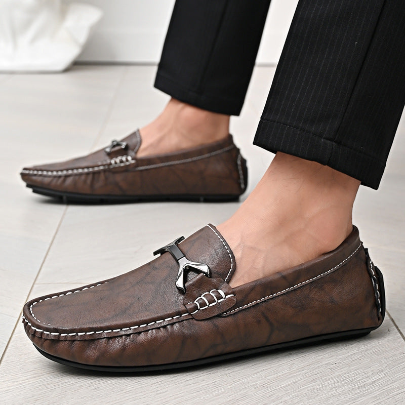 Genuine Leather All-match Men's Slip-on Gommino