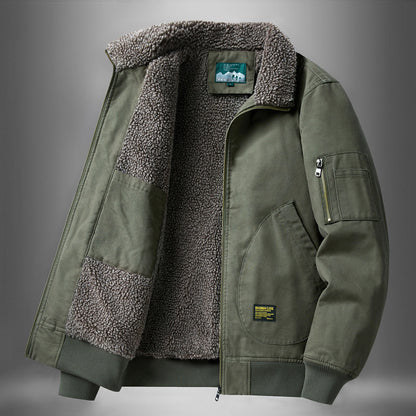 Winter Cotton Dress Men's Fleece-lined Thickened Middle-aged Workwear