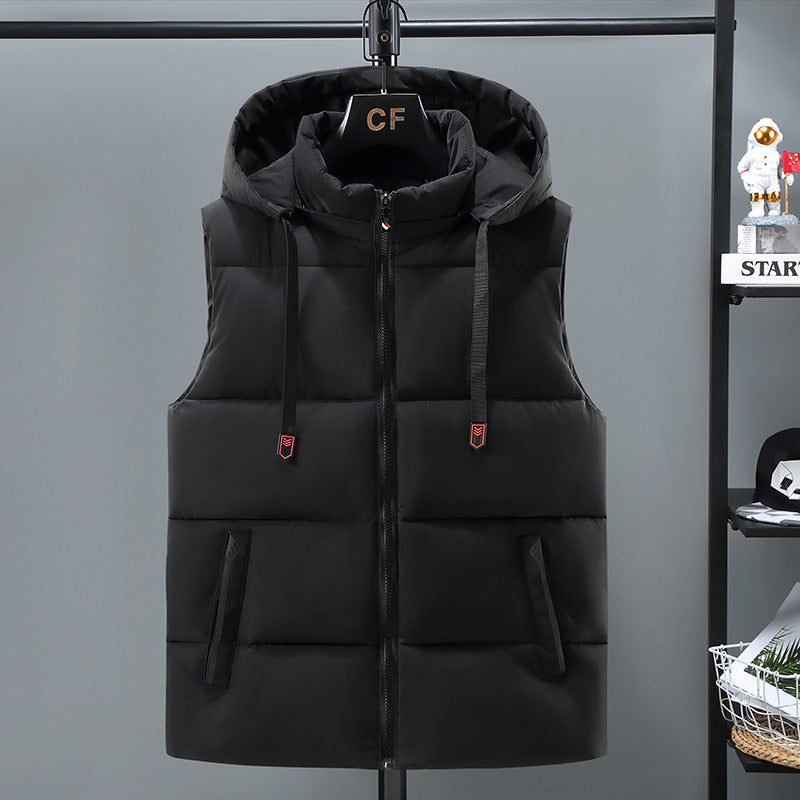 Warm Thickened Solid Color Vest For Men