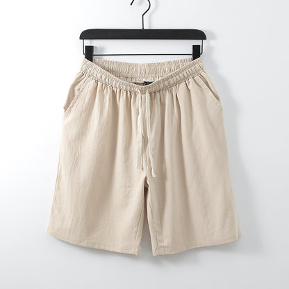 Plus Size Men's Cotton Linen Shorts