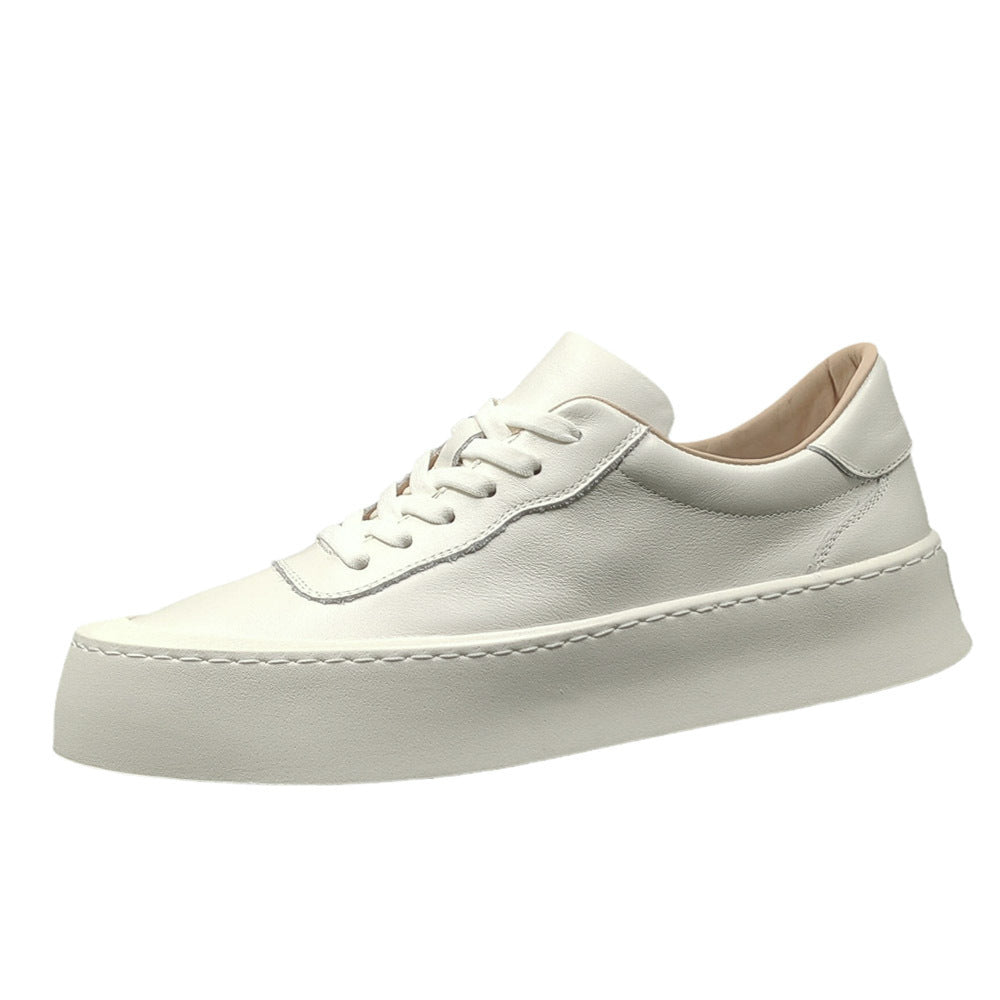 Boys First Layer Cowhide Board Shoes Thick Bottom