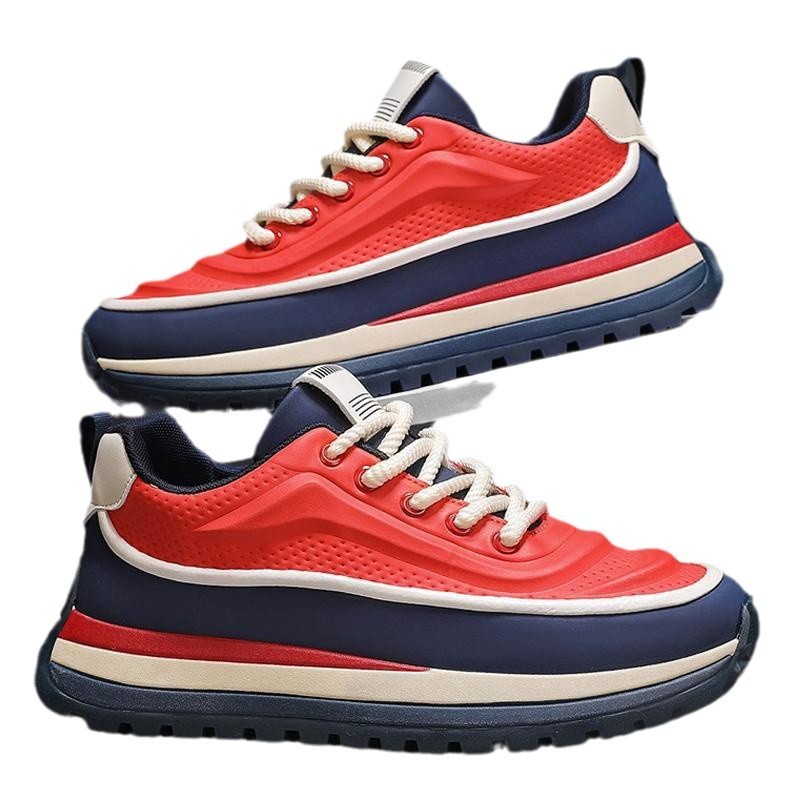 Men's Leather Platform Dad Shoes Lightweight Comfort Trend