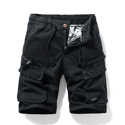 Men's Summer New Zipper Multi-pocket Shorts