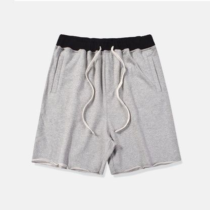 High Street Style Plain Loose Edge Invisible Zipper Shorts