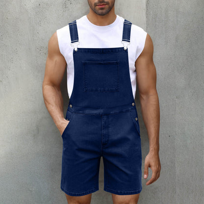 Light Luxury Denim Shorts Men's Denim Brace