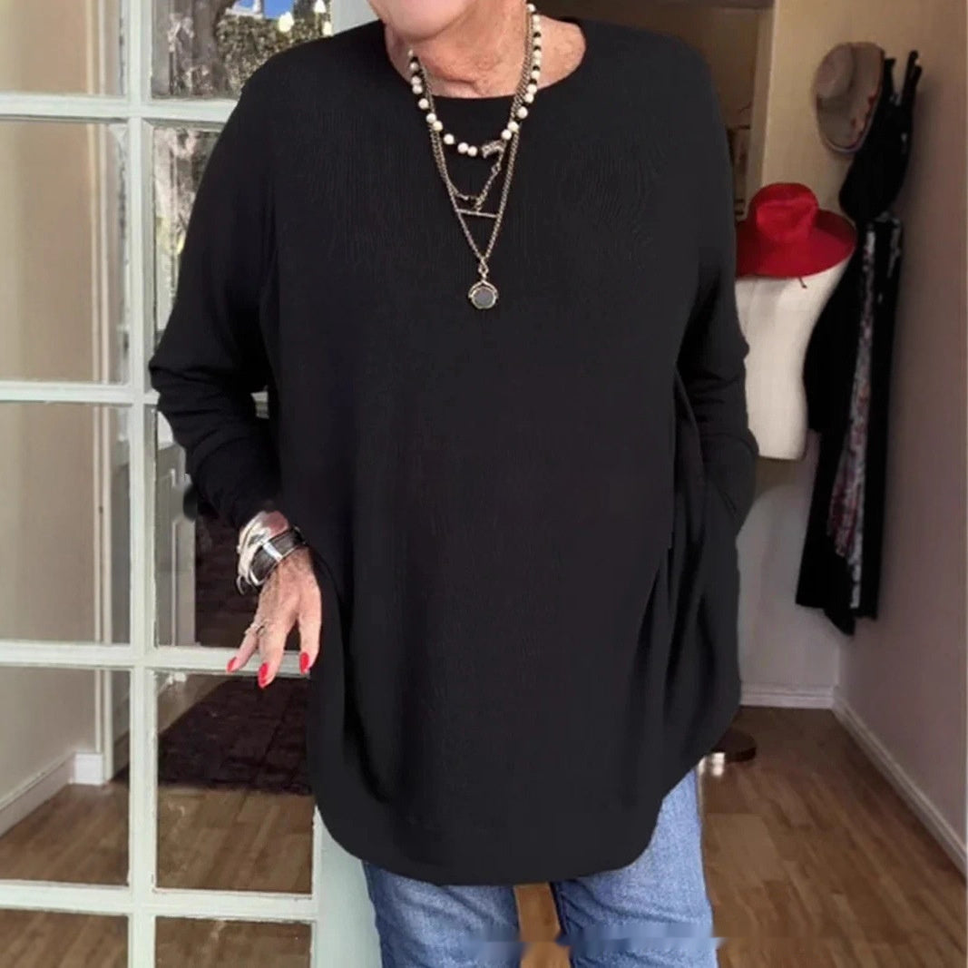 Thin And All-matching Sun Protection Micro Transparent Knitted Top