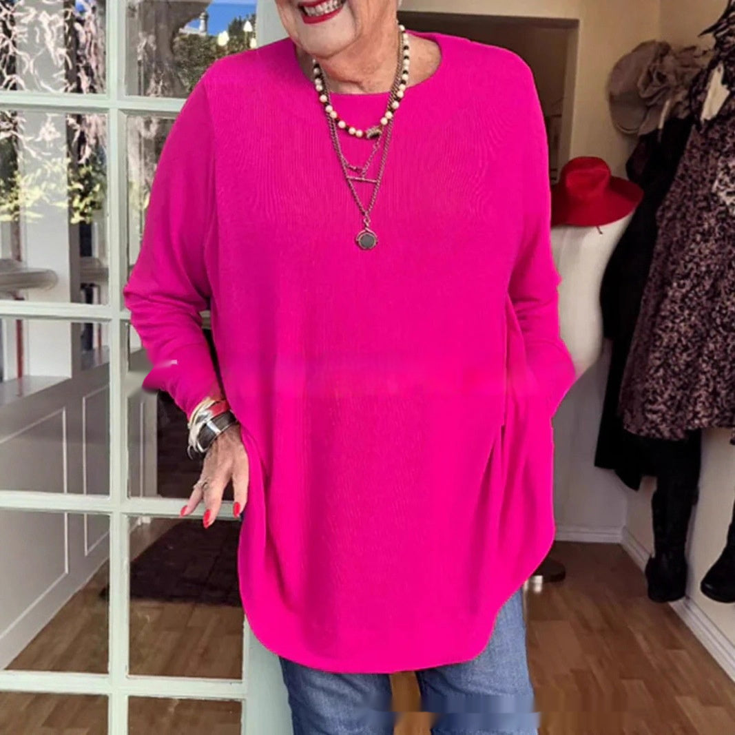 Thin And All-matching Sun Protection Micro Transparent Knitted Top