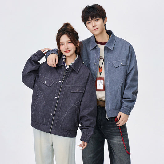 Lapel Anti-denim Personality New Print Plus Size Jacket For Men