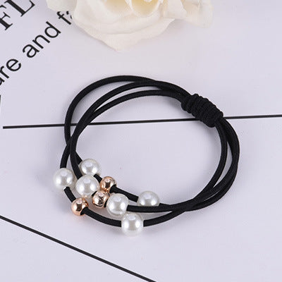 Cherry Hair Tie Hollow Rhinestone Head Rope