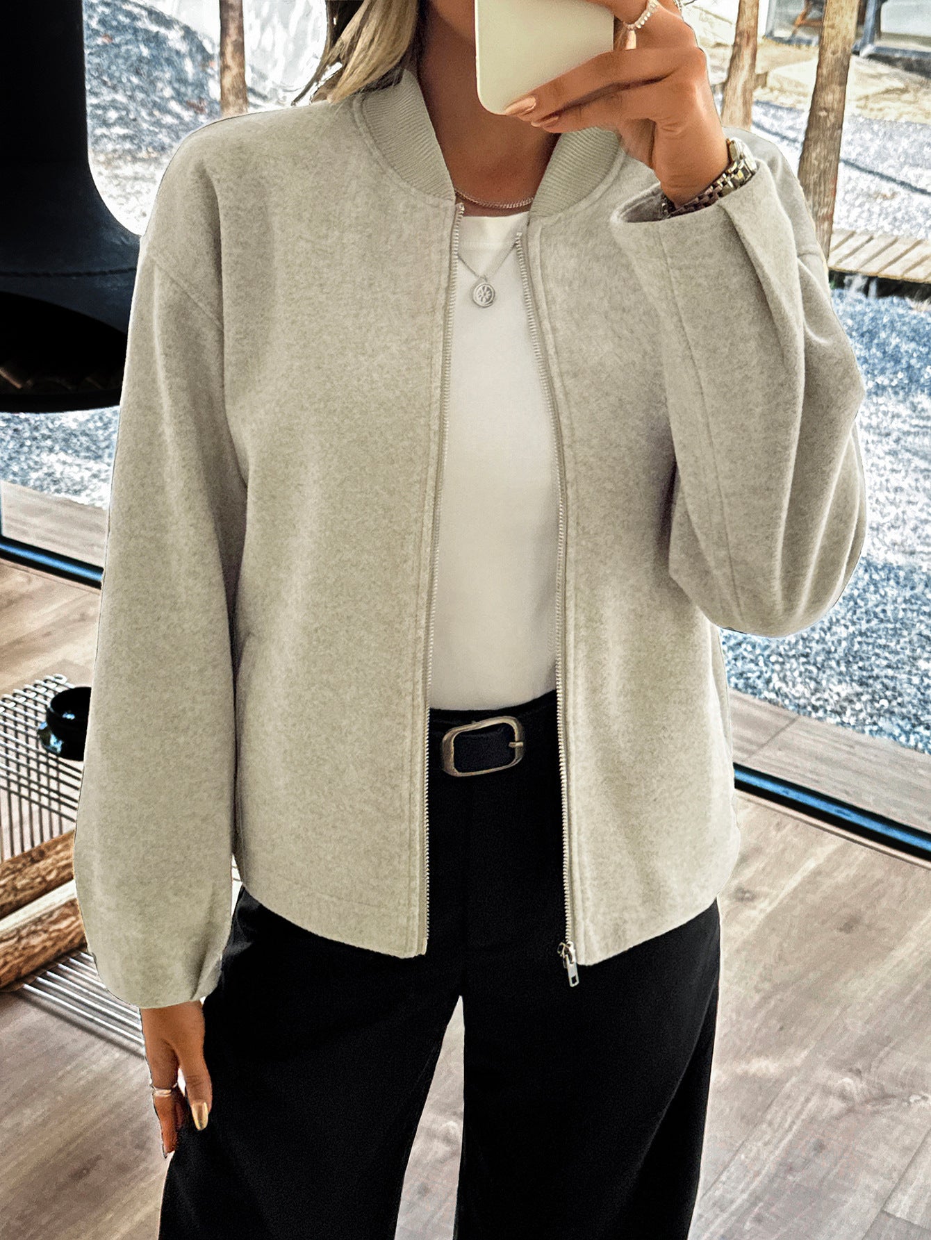 Casual Long-sleeved Vest Jacket Coat Women's Clothing