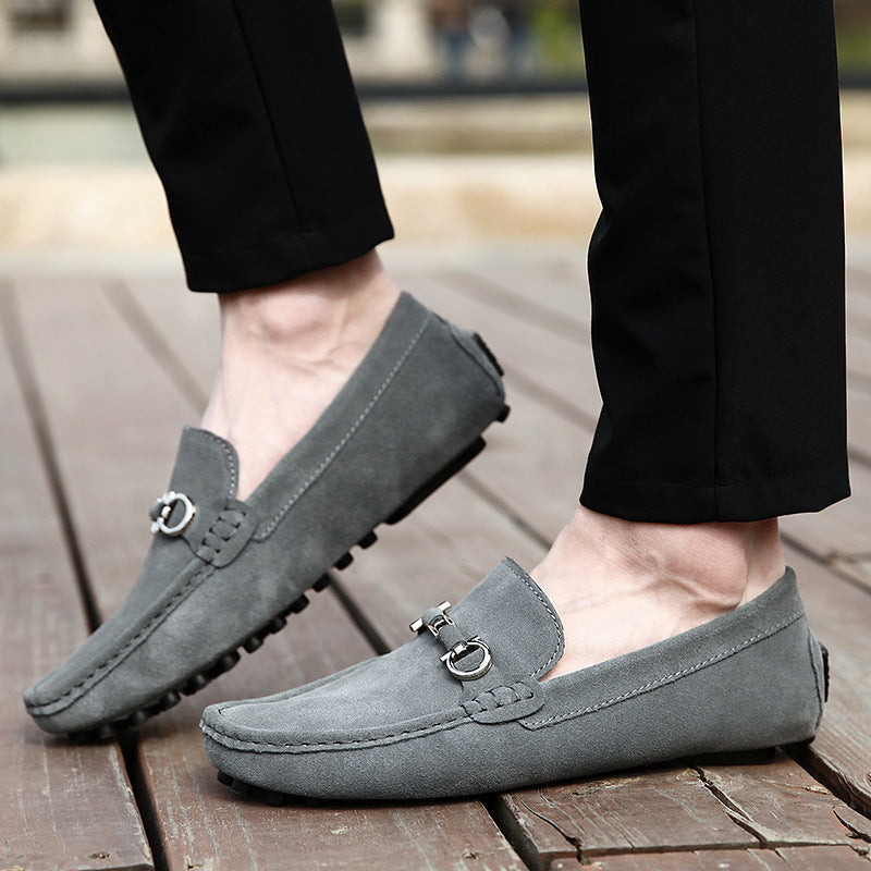 Men's Slip-on Cowhide Business Casual Leather Shoes