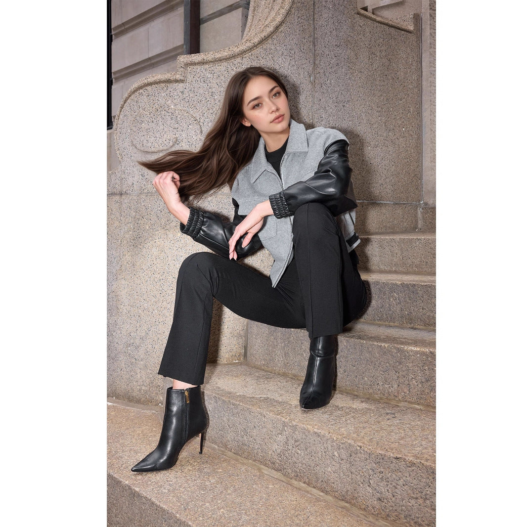 Niche Street Fashion Loose Short Color Stitching Jacket Jacket