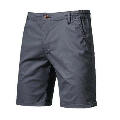 Straight Slim Cropped Pants Plus Size Solid Color Men's Clothing